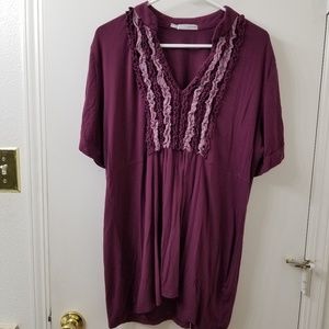 Maurice's maroon shirt